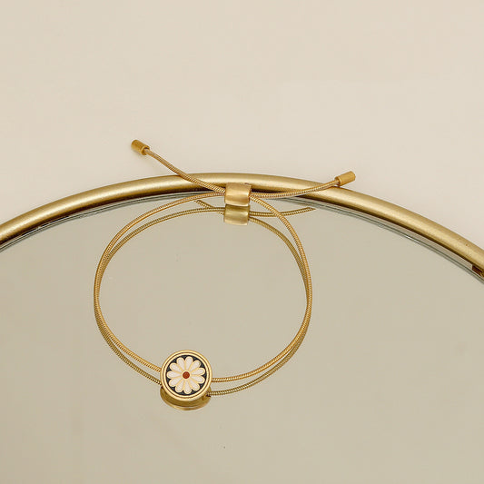 Enamel Daisy Bracelet