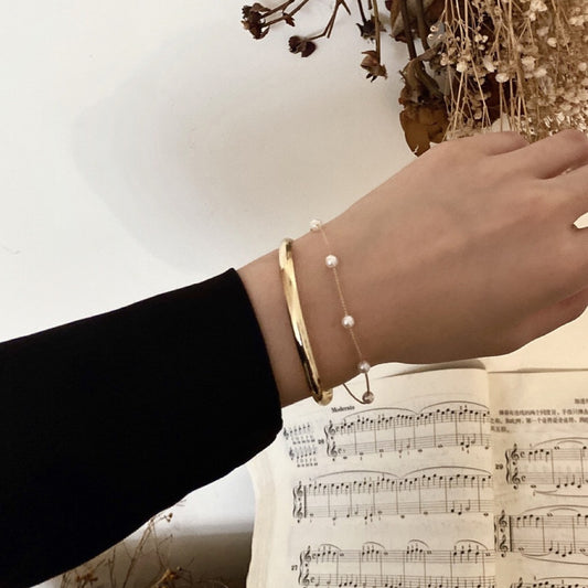 Double Layered pearl  Bracelets