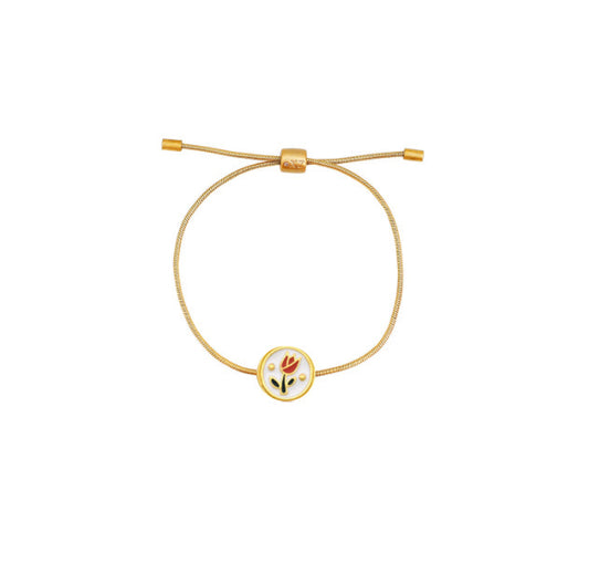 Enamel Daisy Bracelet